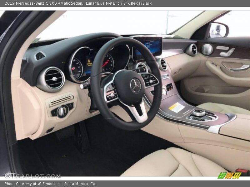 Lunar Blue Metallic / Silk Beige/Black 2019 Mercedes-Benz C 300 4Matic Sedan