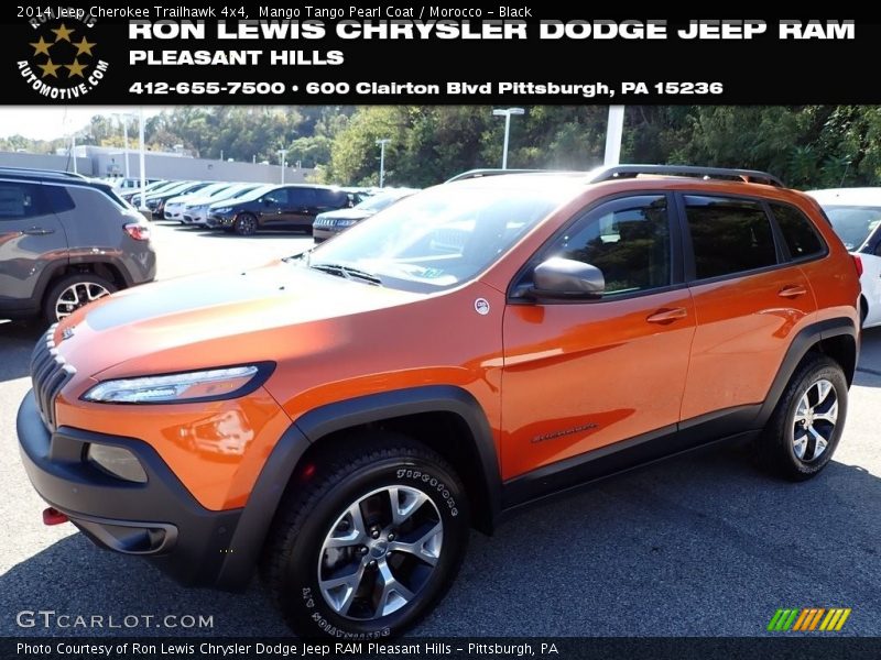 Mango Tango Pearl Coat / Morocco - Black 2014 Jeep Cherokee Trailhawk 4x4