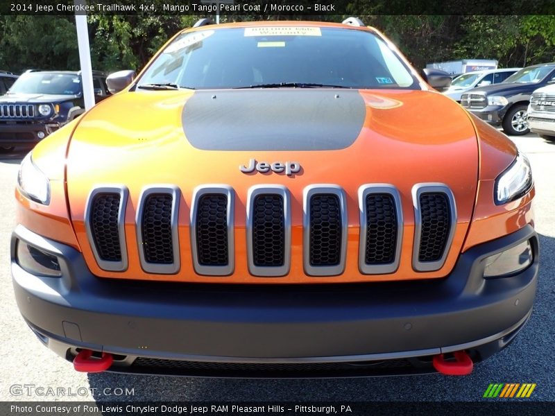 Mango Tango Pearl Coat / Morocco - Black 2014 Jeep Cherokee Trailhawk 4x4