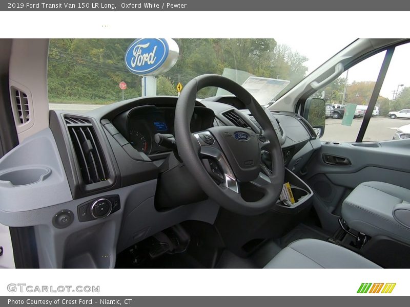 Oxford White / Pewter 2019 Ford Transit Van 150 LR Long
