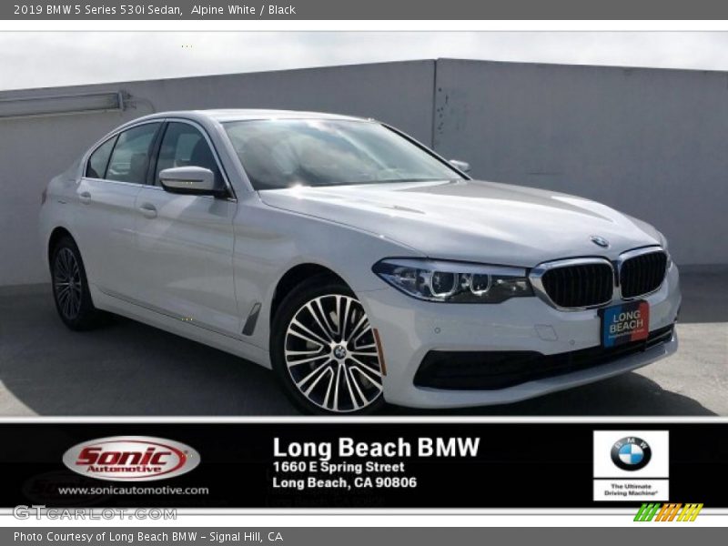 Alpine White / Black 2019 BMW 5 Series 530i Sedan