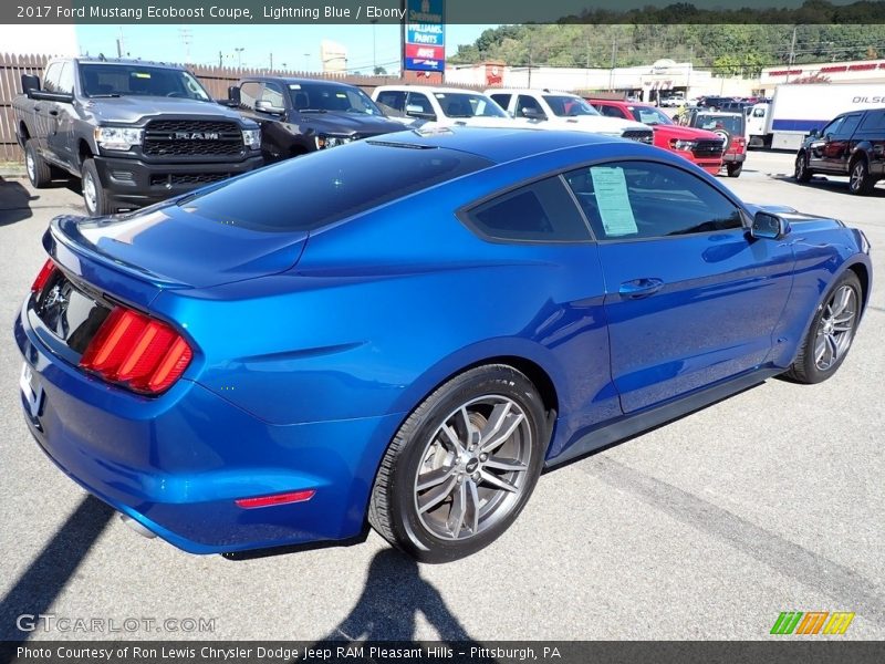 Lightning Blue / Ebony 2017 Ford Mustang Ecoboost Coupe