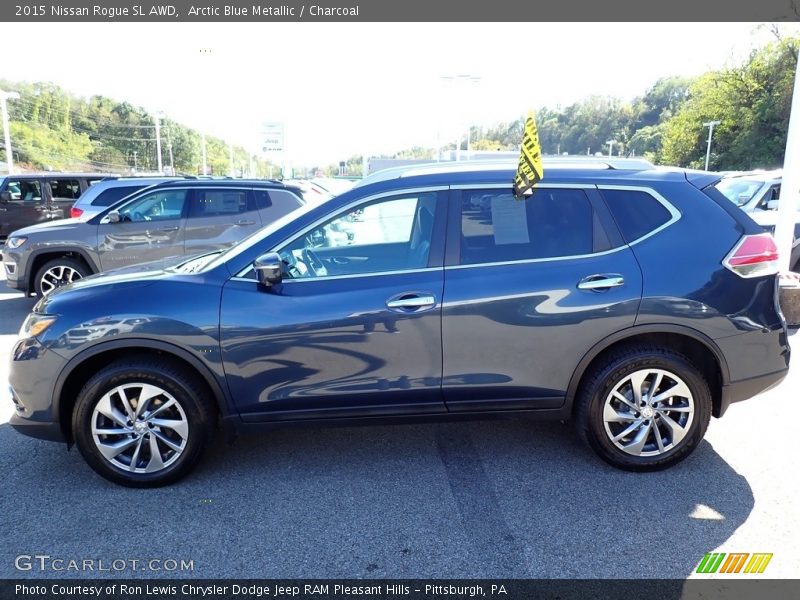 Arctic Blue Metallic / Charcoal 2015 Nissan Rogue SL AWD