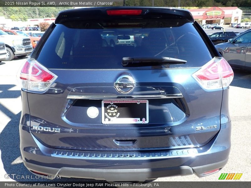 Arctic Blue Metallic / Charcoal 2015 Nissan Rogue SL AWD