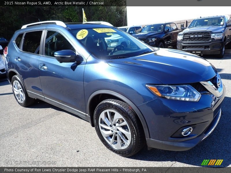 Arctic Blue Metallic / Charcoal 2015 Nissan Rogue SL AWD