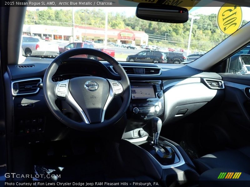 Arctic Blue Metallic / Charcoal 2015 Nissan Rogue SL AWD
