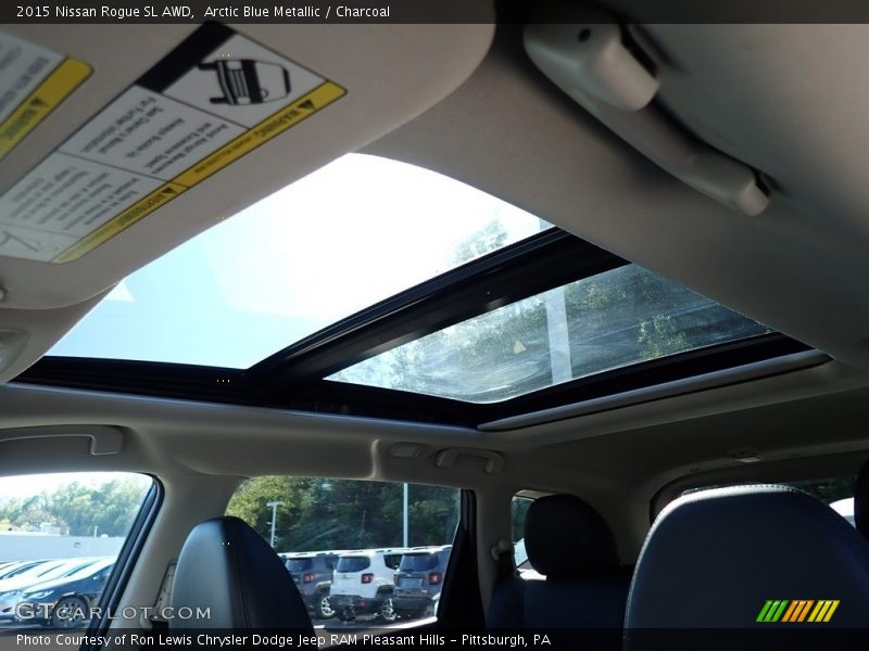Arctic Blue Metallic / Charcoal 2015 Nissan Rogue SL AWD