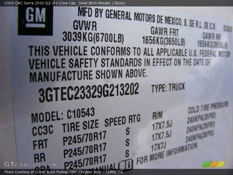 Silver Birch Metallic / Ebony 2009 GMC Sierra 1500 SLE XFE Crew Cab