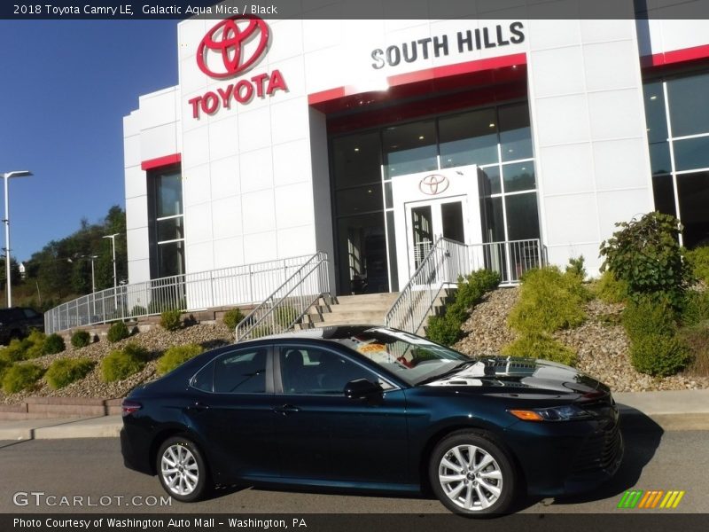 Galactic Aqua Mica / Black 2018 Toyota Camry LE