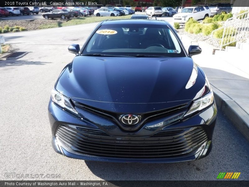 Galactic Aqua Mica / Black 2018 Toyota Camry LE