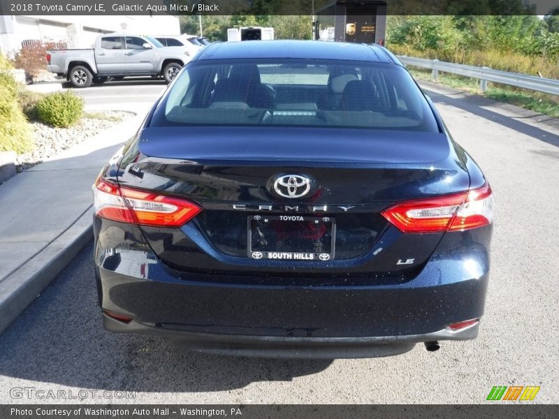 Galactic Aqua Mica / Black 2018 Toyota Camry LE