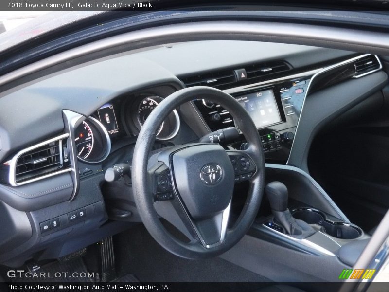 Galactic Aqua Mica / Black 2018 Toyota Camry LE