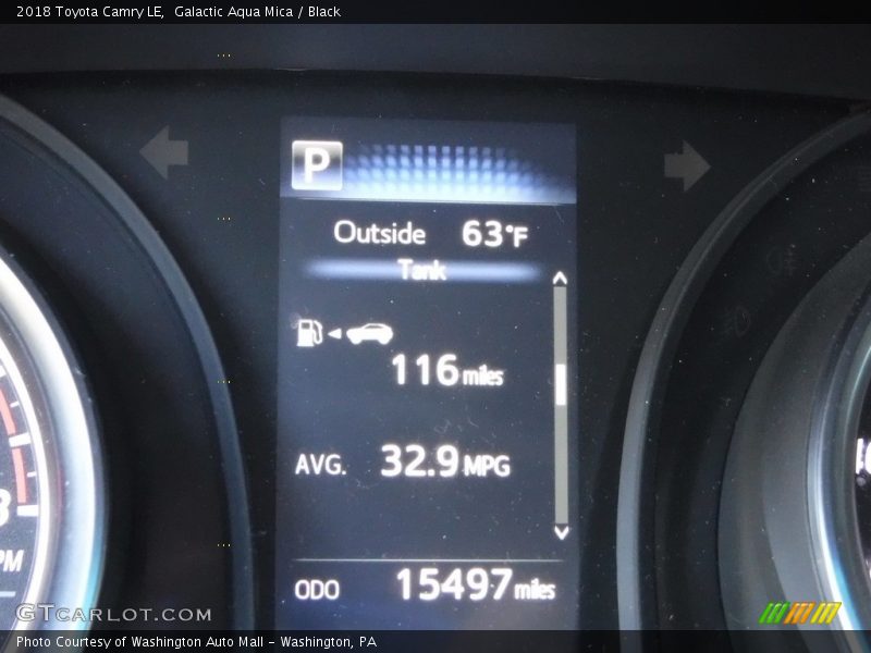 Galactic Aqua Mica / Black 2018 Toyota Camry LE