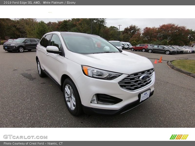 White Platinum / Ebony 2019 Ford Edge SEL AWD