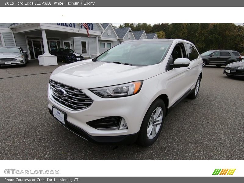 White Platinum / Ebony 2019 Ford Edge SEL AWD