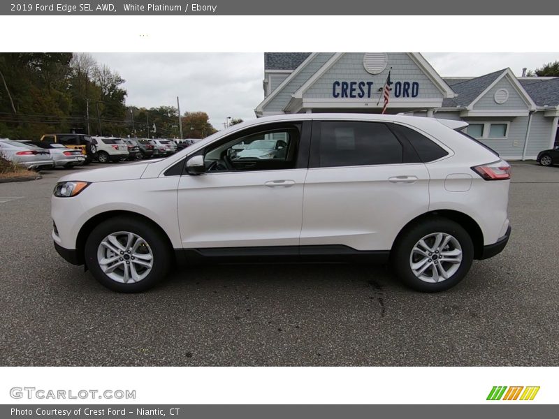 White Platinum / Ebony 2019 Ford Edge SEL AWD