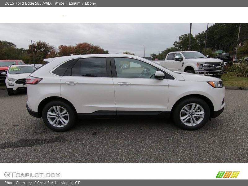 White Platinum / Ebony 2019 Ford Edge SEL AWD