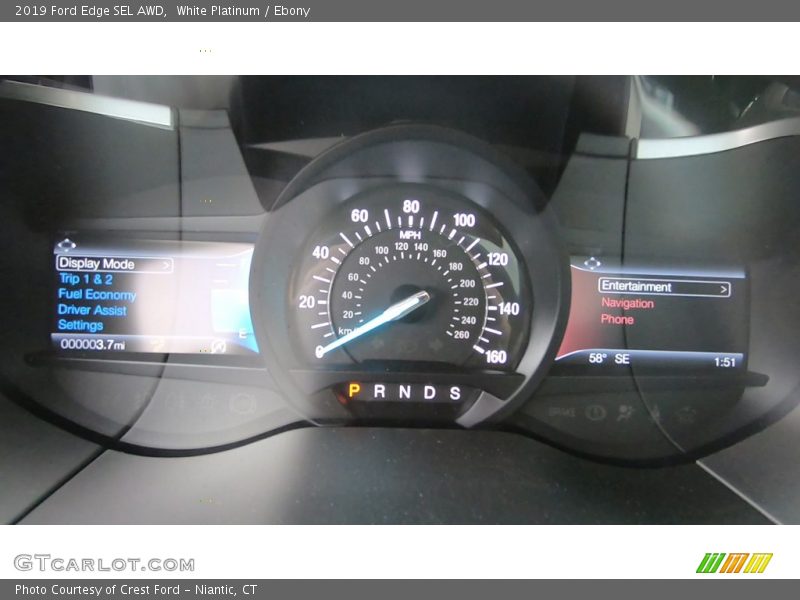 White Platinum / Ebony 2019 Ford Edge SEL AWD