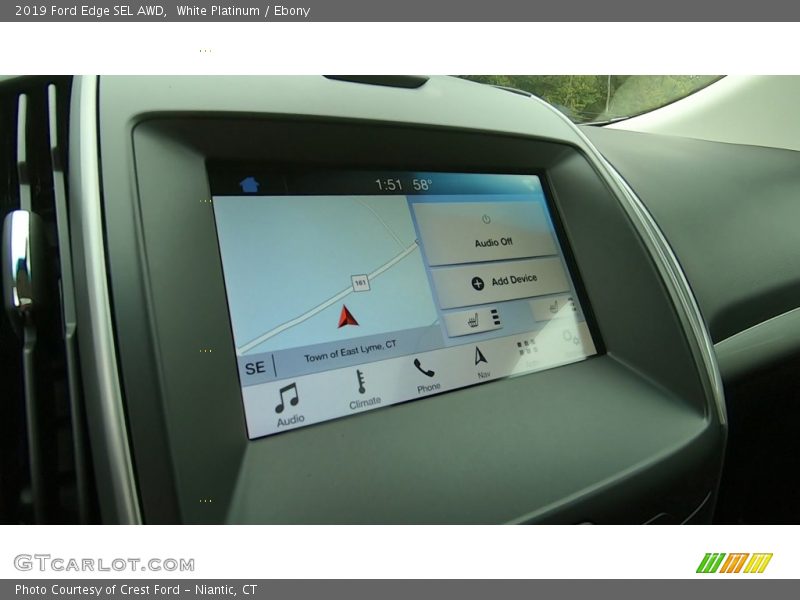 White Platinum / Ebony 2019 Ford Edge SEL AWD