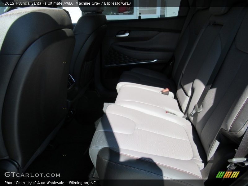 Machine Gray / Espresso/Gray 2019 Hyundai Santa Fe Ultimate AWD