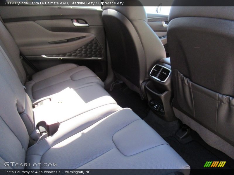 Machine Gray / Espresso/Gray 2019 Hyundai Santa Fe Ultimate AWD
