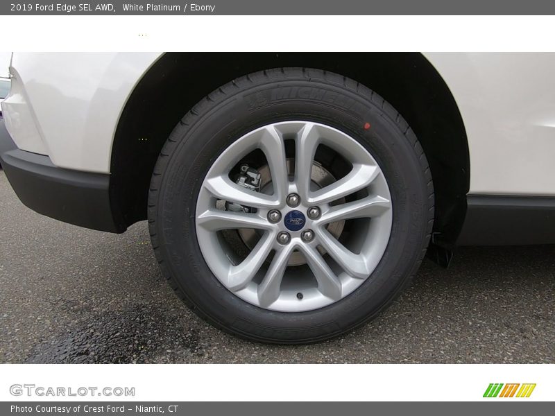 White Platinum / Ebony 2019 Ford Edge SEL AWD