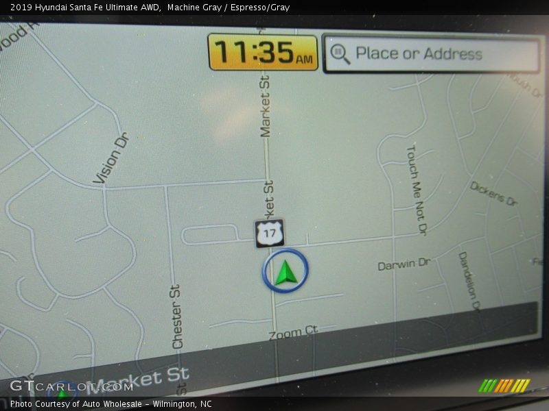 Machine Gray / Espresso/Gray 2019 Hyundai Santa Fe Ultimate AWD