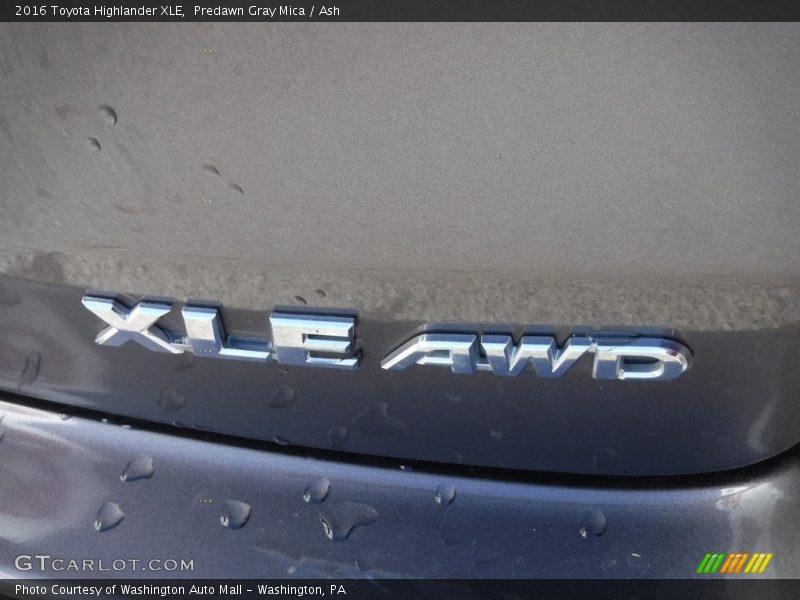 Predawn Gray Mica / Ash 2016 Toyota Highlander XLE