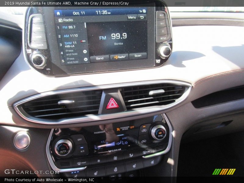 Machine Gray / Espresso/Gray 2019 Hyundai Santa Fe Ultimate AWD