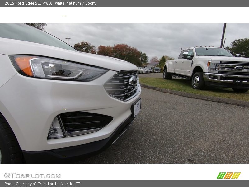 White Platinum / Ebony 2019 Ford Edge SEL AWD