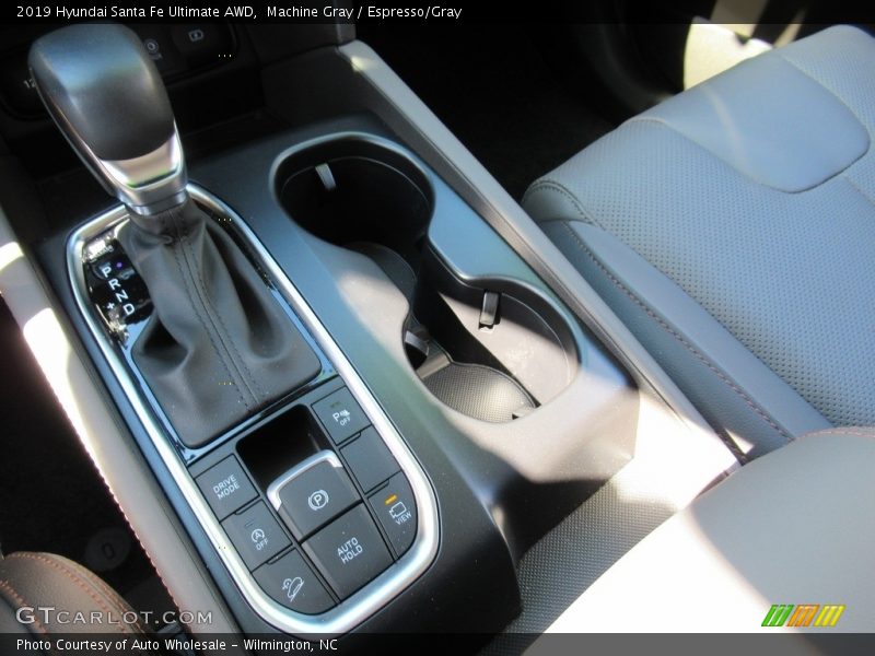 Machine Gray / Espresso/Gray 2019 Hyundai Santa Fe Ultimate AWD