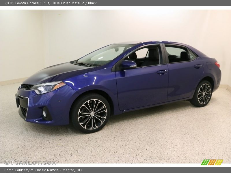 Blue Crush Metallic / Black 2016 Toyota Corolla S Plus