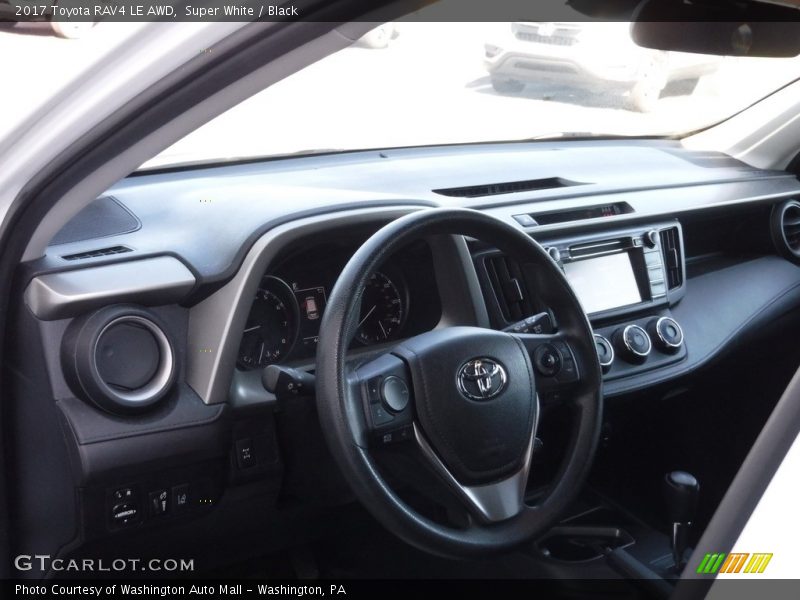 Super White / Black 2017 Toyota RAV4 LE AWD