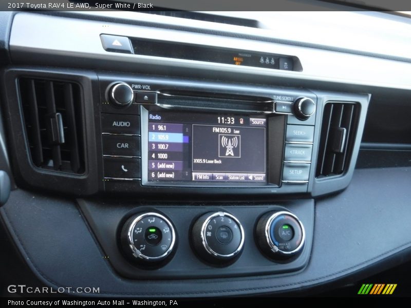 Super White / Black 2017 Toyota RAV4 LE AWD
