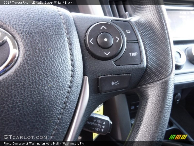 Super White / Black 2017 Toyota RAV4 LE AWD