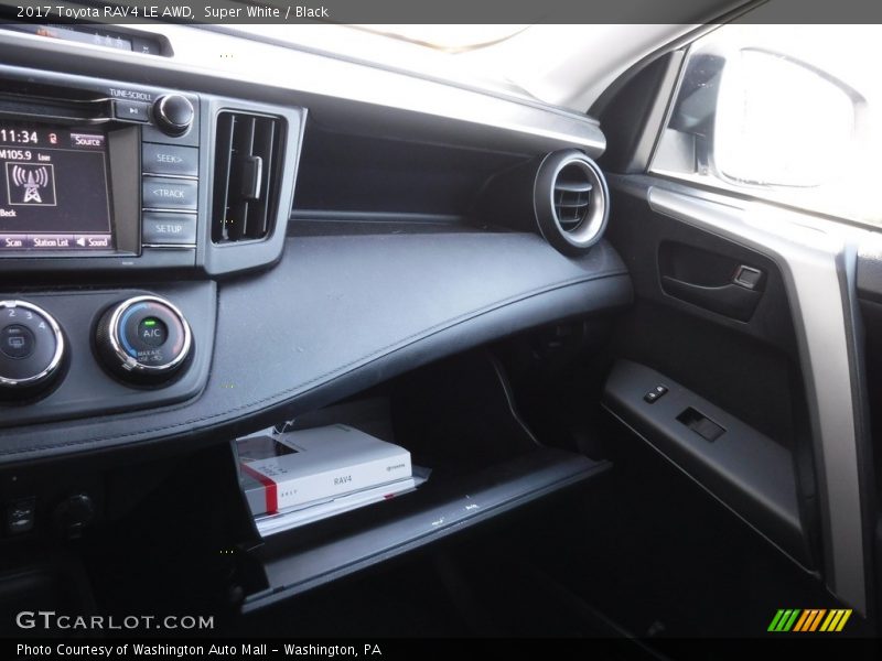 Super White / Black 2017 Toyota RAV4 LE AWD