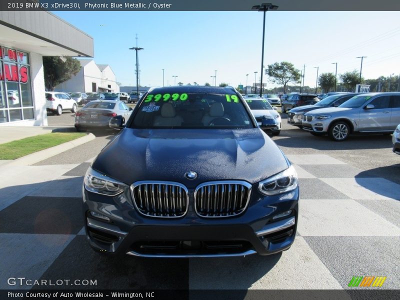 Phytonic Blue Metallic / Oyster 2019 BMW X3 xDrive30i
