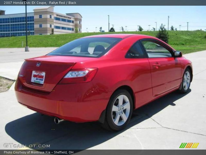 Rallye Red / Black 2007 Honda Civic EX Coupe