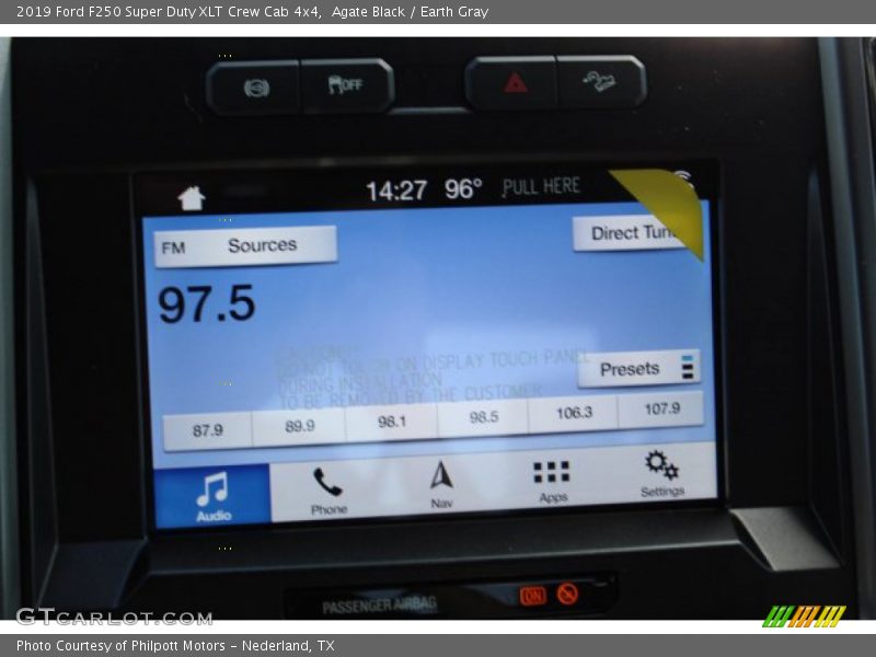 Agate Black / Earth Gray 2019 Ford F250 Super Duty XLT Crew Cab 4x4