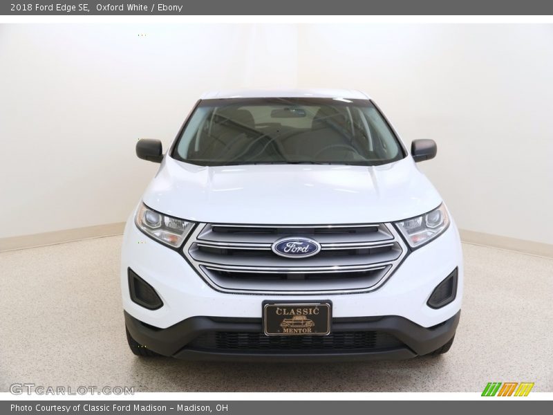 Oxford White / Ebony 2018 Ford Edge SE
