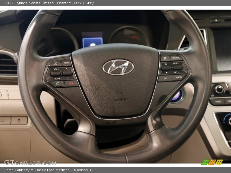Phantom Black / Gray 2017 Hyundai Sonata Limited