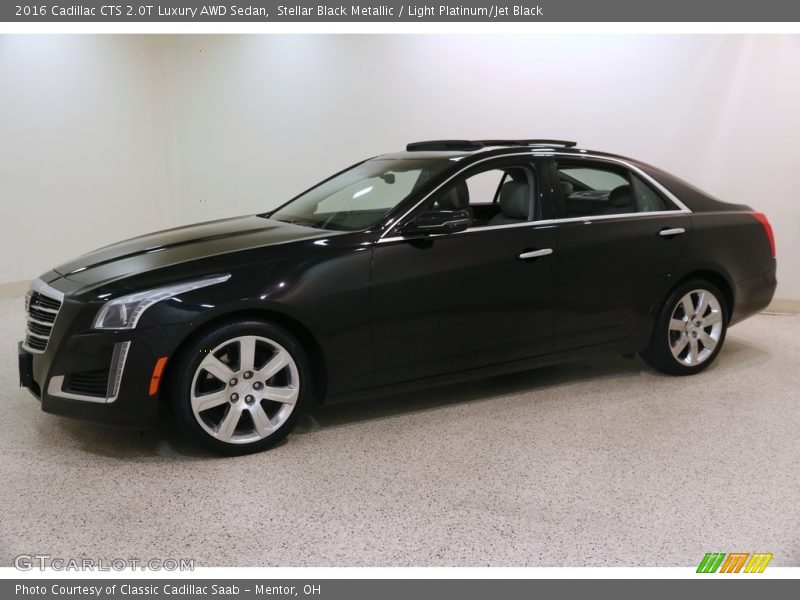 Stellar Black Metallic / Light Platinum/Jet Black 2016 Cadillac CTS 2.0T Luxury AWD Sedan