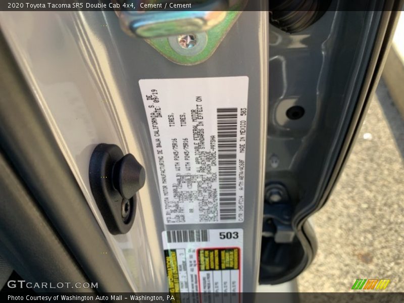 Cement / Cement 2020 Toyota Tacoma SR5 Double Cab 4x4