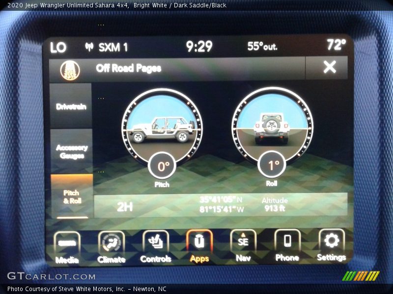 Bright White / Dark Saddle/Black 2020 Jeep Wrangler Unlimited Sahara 4x4