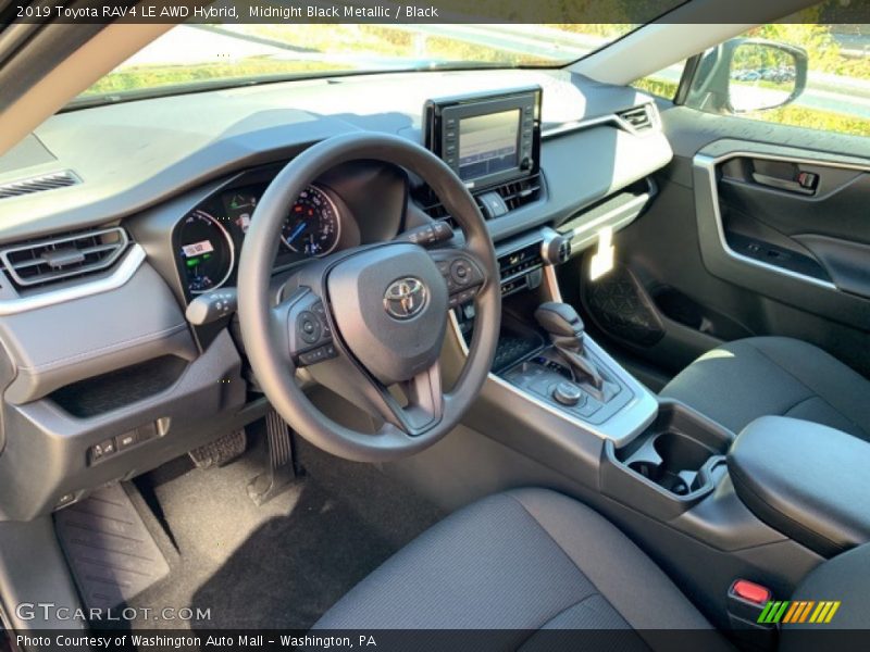 Midnight Black Metallic / Black 2019 Toyota RAV4 LE AWD Hybrid