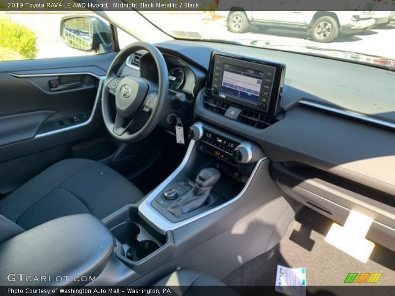 Midnight Black Metallic / Black 2019 Toyota RAV4 LE AWD Hybrid