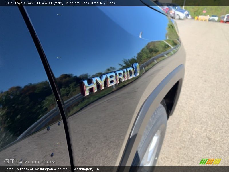 Midnight Black Metallic / Black 2019 Toyota RAV4 LE AWD Hybrid