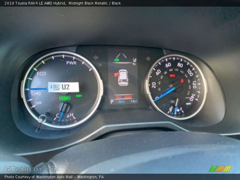 Midnight Black Metallic / Black 2019 Toyota RAV4 LE AWD Hybrid