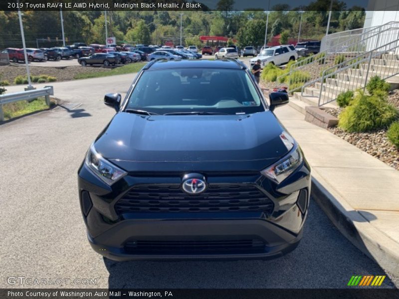 Midnight Black Metallic / Black 2019 Toyota RAV4 LE AWD Hybrid