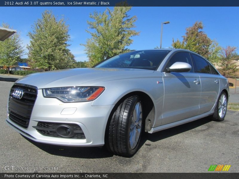 Ice Silver Metallic / Black 2012 Audi A6 3.0T quattro Sedan